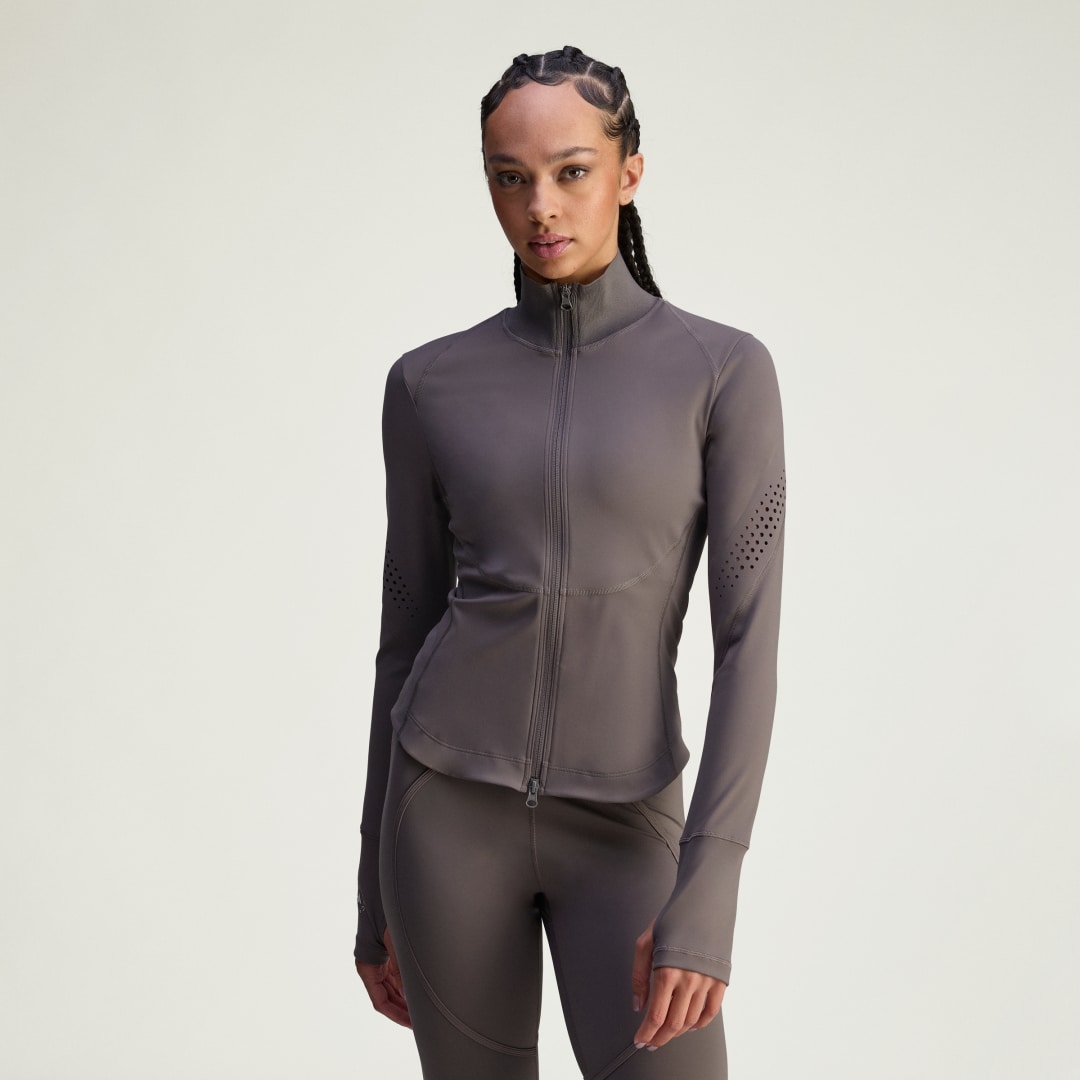 Jacka adidas Performance Stella McCartney Perforated Training Jacket Grå | JW4553, 0