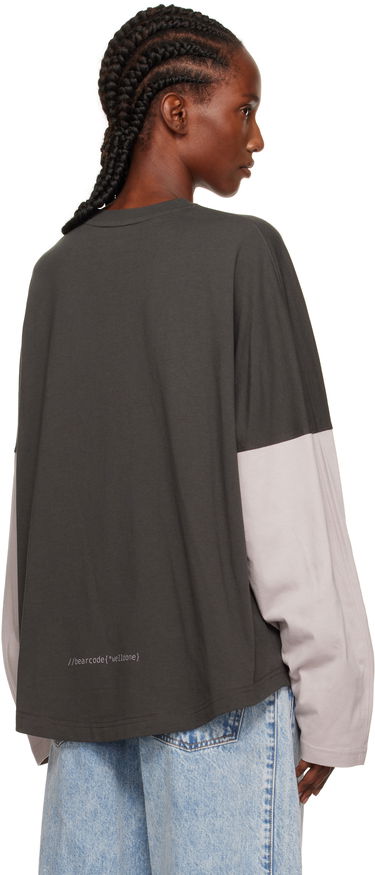 T-shirt We11done Coding Long-Sleeved Layered T-shirt Flerfärgad | WD-TT2-25-736-U-GY, 2