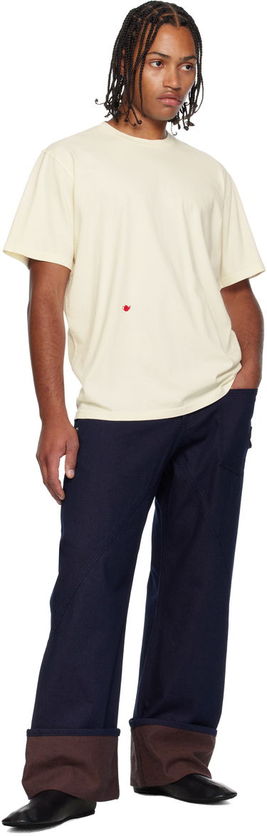 T-shirt JW Anderson JW Anderson Teapot Embroidery T-shirt Beige | JT0300-PG1800, 3