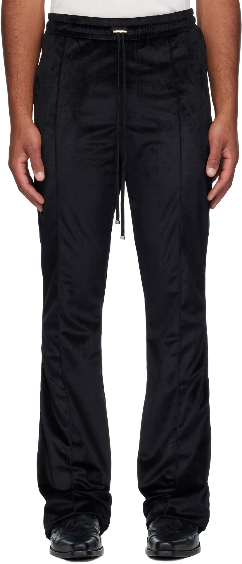 Träningsbyxor AMIRI AMIRI Velvet Flare Track Pants Svart | AMPATP1023