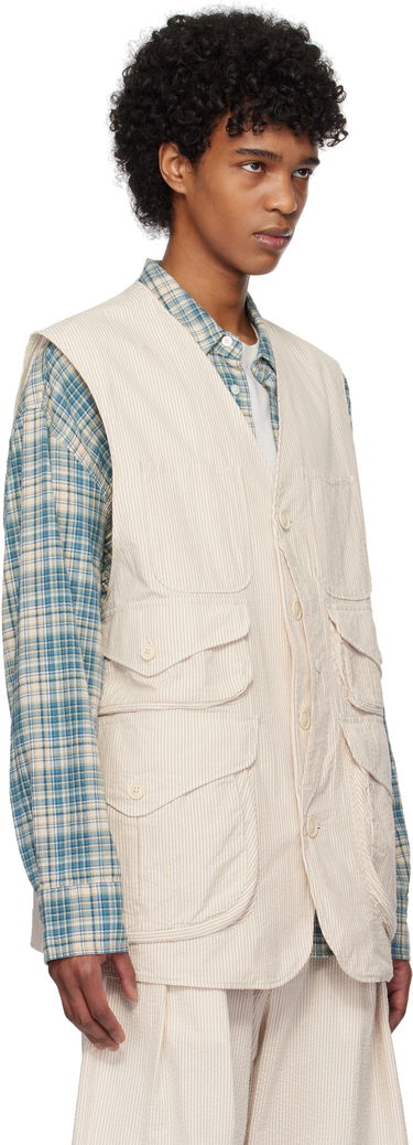 Väst Engineered Garments Engineered Garments Hunting Vest Beige | 25S1D079, 1