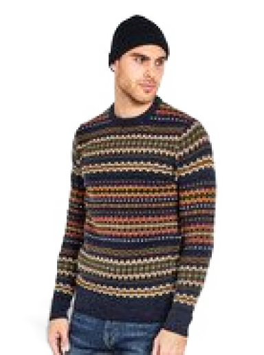 Sweater Barbour Case Fairisle Crewneck Sweater Flerfärgad | MKN1027NY72