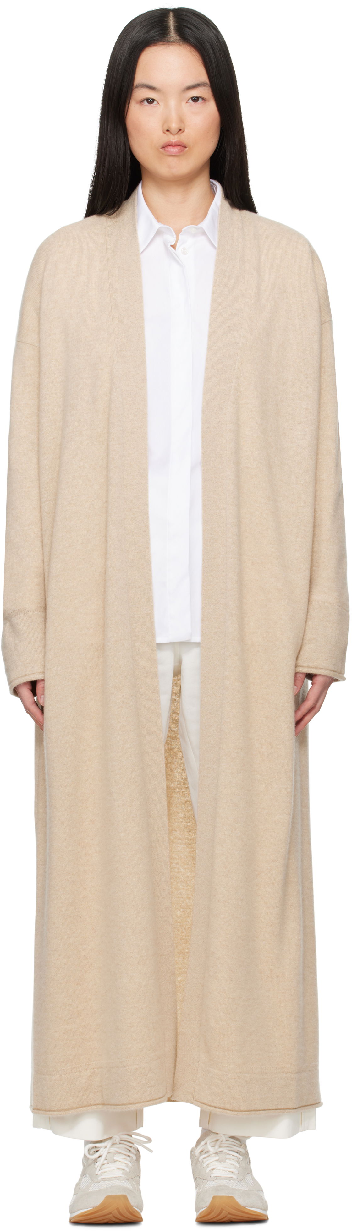 Sweater Max Mara Max Mara Asbuurg Longline Open Cardigan Beige | 2511341018600, 0