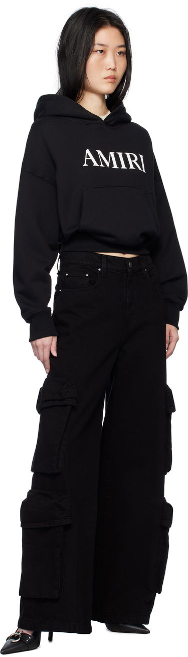 Sweatshirt AMIRI Core Logo Black Hoodie Svart | AWJYHD1019, 3