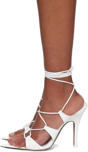 Skovård The Attico Attico Renèe Lace-Up Heeled Sandals Vit | 231WS625 L001, 2