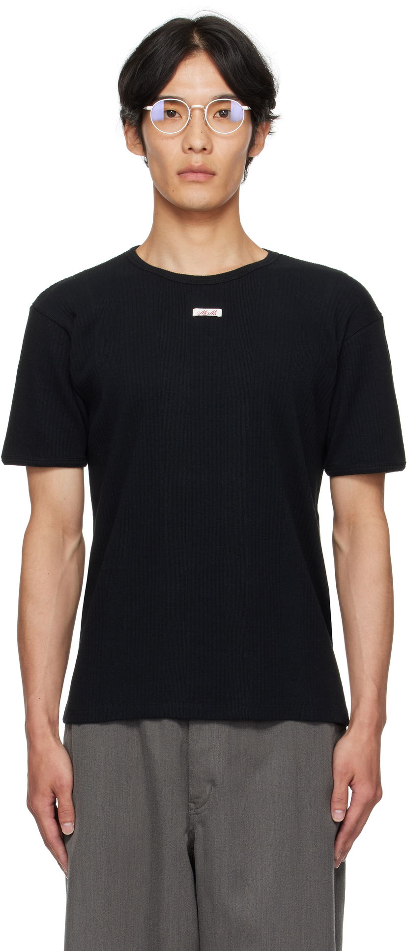 T-shirt Maison Margiela Ribbed T-shirt Svart | S67GC0041 S24430