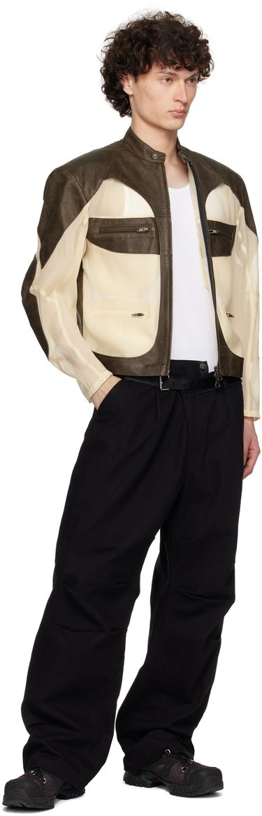 Jacka Andersson Bell Andersson Bell Faux-Leather & Sheer Rider Jacket Brun | awa705u, 3