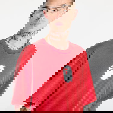 T-shirt BAPE A BATHING APE Pigment Print Ape Head Relaxed Fit T-Shirt Röd | 001CSL301307MRED, 1