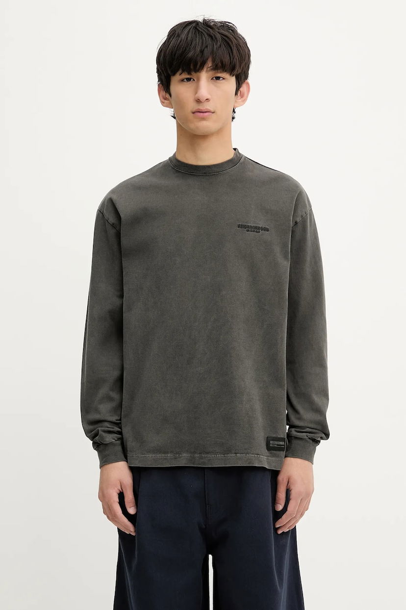 T-shirt Neighborhood NEIGHBORHOOD Pigment Dyed Crewneck Ls Long Sleeve T-Shirt Grå | 251FPNH.CSM12