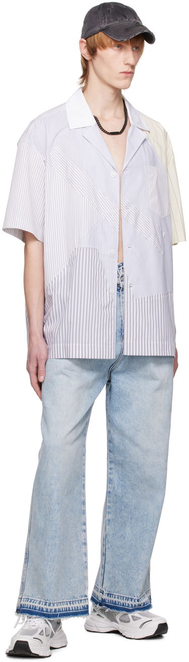 Skjorta Feng Chen Wang Feng Chen Wang Multi Stripe Short Sleeve Shirt Flerfärgad | FMS15SR15, 3