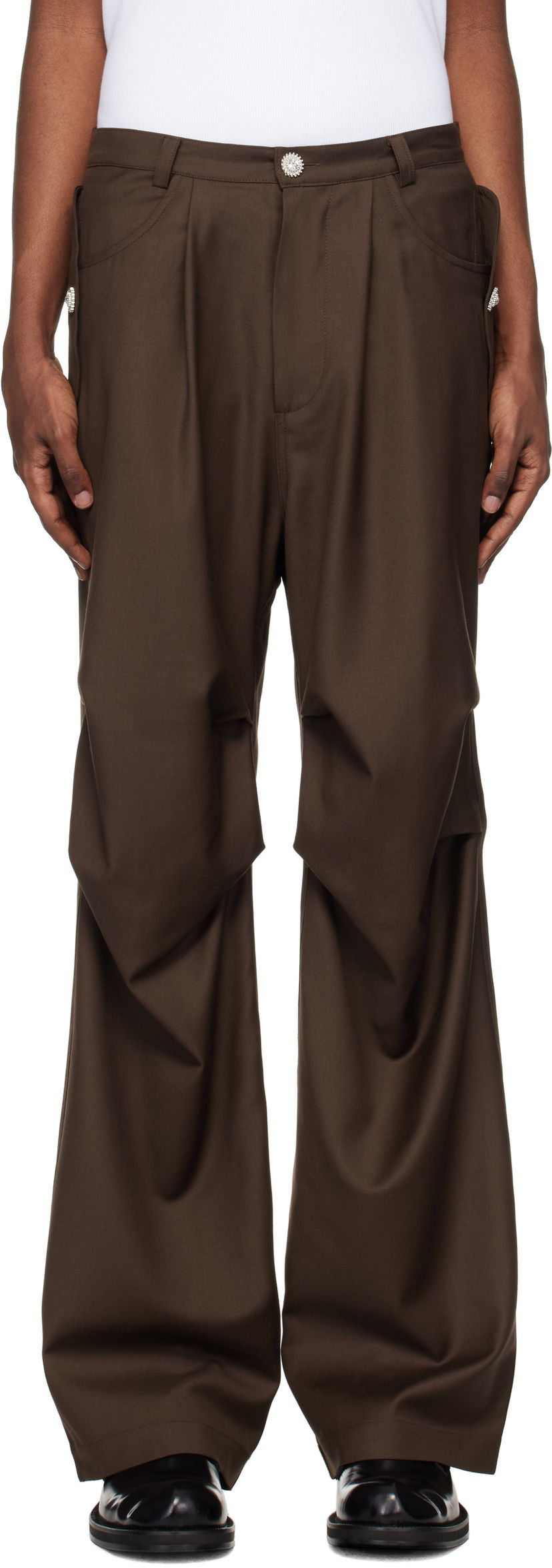 Byxor Bluemarble Parachute Trousers Brun | PA59 WO24B24 BRO