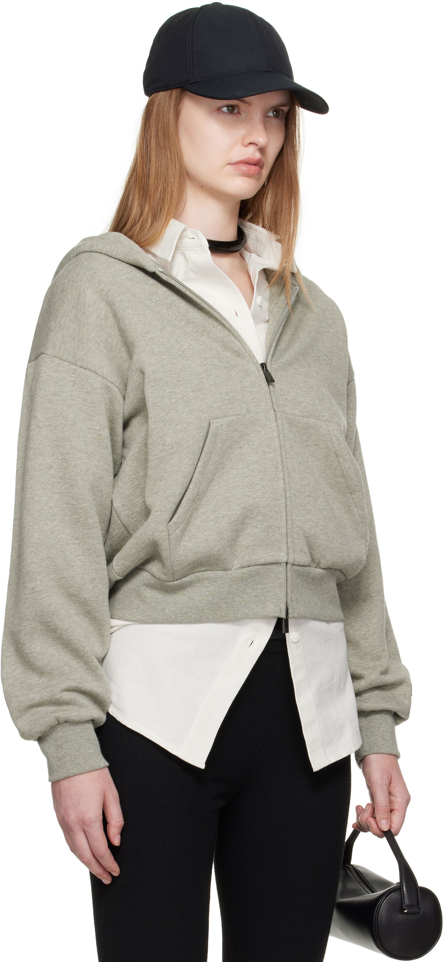 Sweatshirt Fear of God ESSENTIALS Classic Fit Zip-Up Hoodie Grå | 192SP255095FW, 1