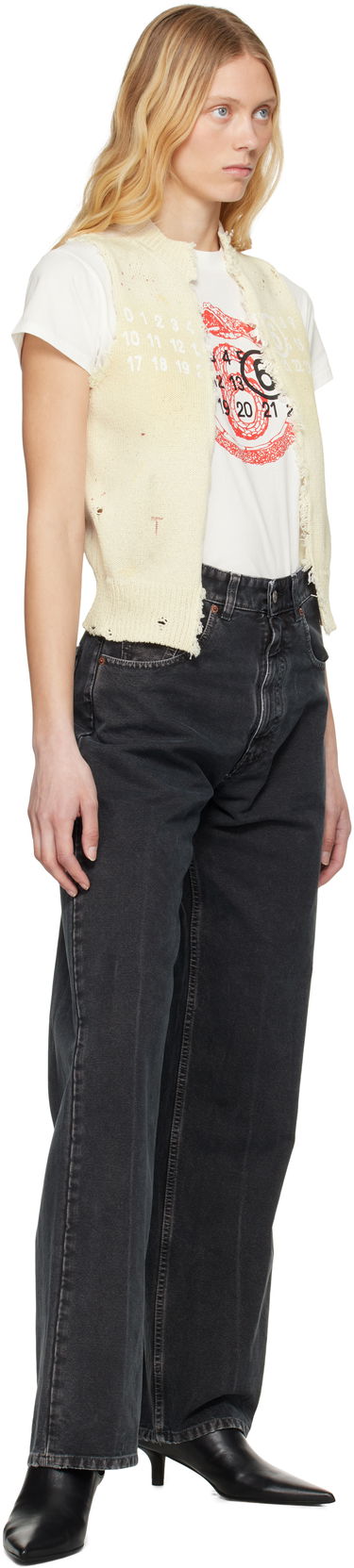 Jeans Maison Margiela MM6 Maison Margiela 5 Pocket Jeans Svart | SH0LA0010 M35249, 3