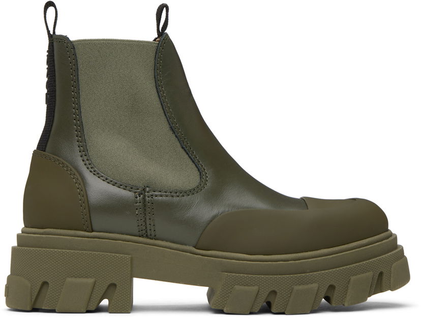 Sneakers och skor GANNI GANNI Cleated Low Chelsea Boots Grön | S2236