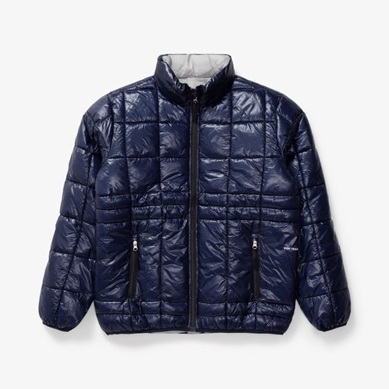 Pufferjacka Pop Trading Company Quilted Reversible Puffer Jacket Mörkblå | POPAW23-05-015, 0