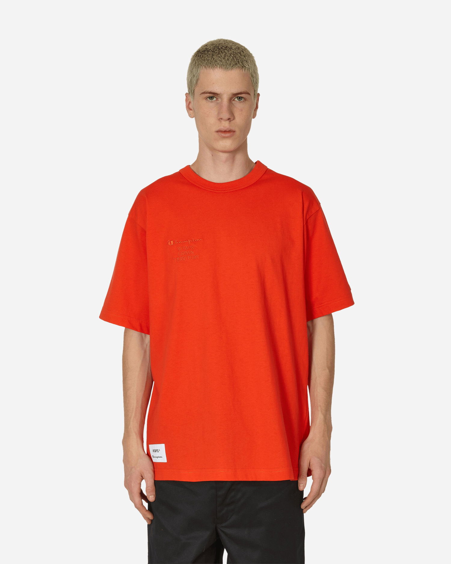 Skjorta Champion WTAPS Academy Crewneck Orange Röd | C8-Z351 840, 1