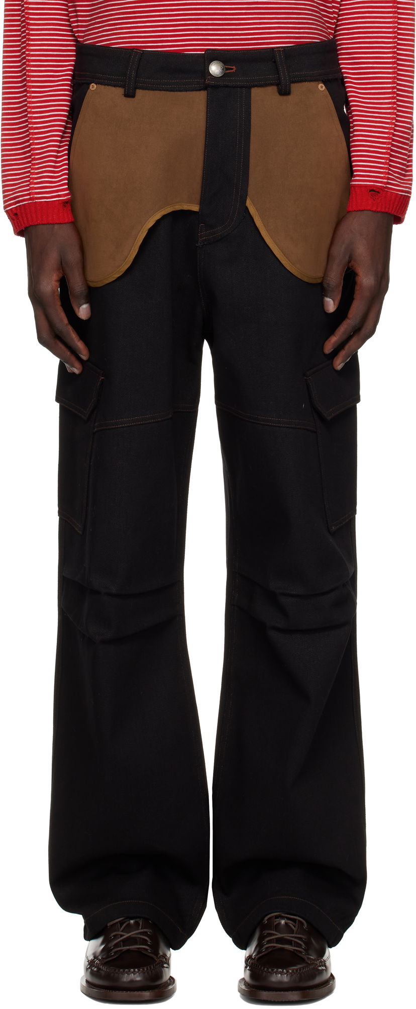 Cargo byxor Andersson Bell Andersson Bell Inside Out Denim Cargo Pants Svart | apa785m