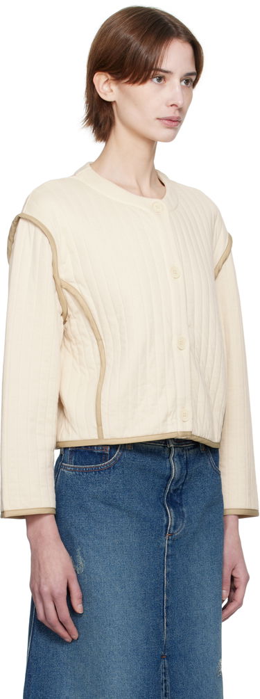 Sweater A.P.C. A.P.C. Garance Cropped Quilted Jacket Svart | COHGW-F32010, 4
