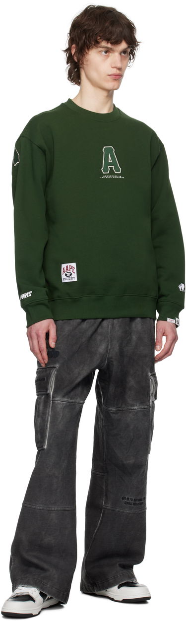 Sweatshirt AAPE by A Bathing Ape AAPE by A Bathing Ape Injection Crewneck Sweatshirt Grön | AAPSWMC336XXNGRD, 3
