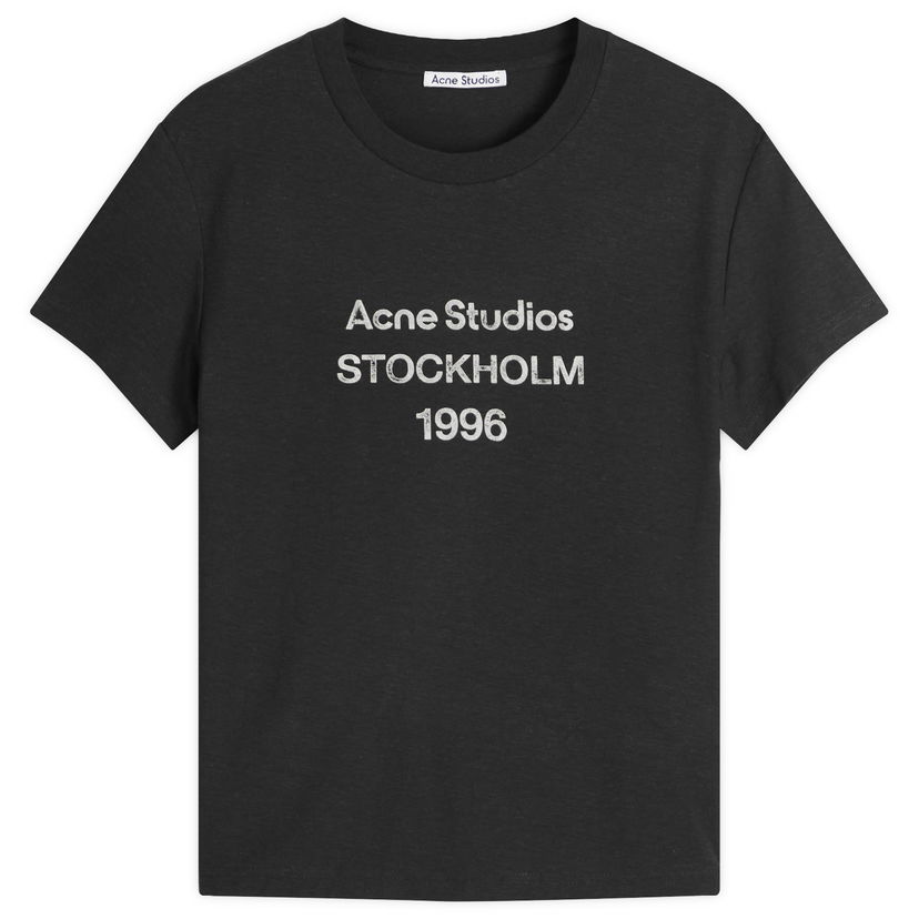 T-shirt Acne Studios Etza 1996 Faded T-Shirt, Size Large Svart | CL0395-BM0