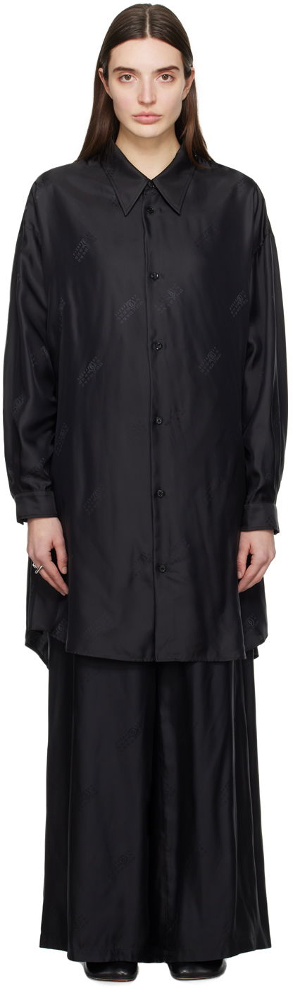 Klä Maison Margiela MM6 Button-Up Dress Svart | S52CT0780 S78374