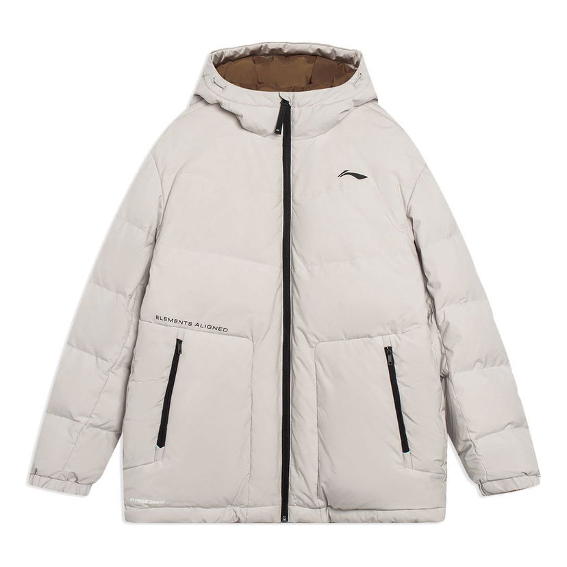 Pufferjacka Li-Ning Lifestyle Puffer Jacket Beige | AYMS013-3