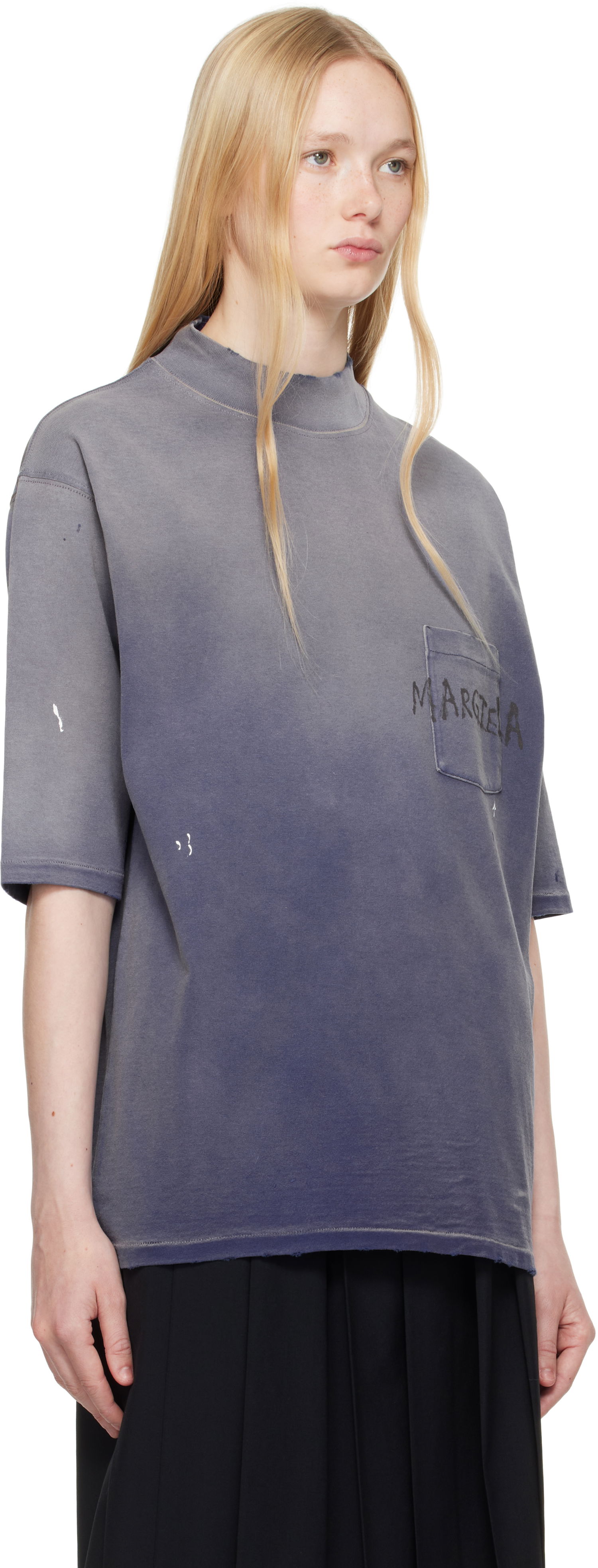 T-shirt Maison Margiela Maison Margiela Graffiti Logo T-Shirt Blå | S50GC0714 S24567, 1