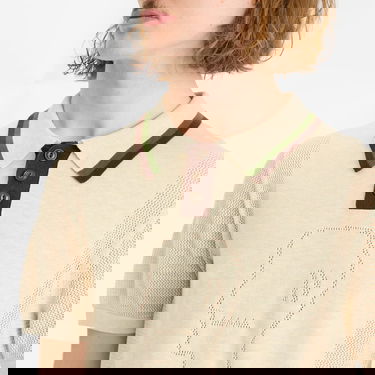 Polotröja Brain Dead Brain Dead Logo Head Knit Polo, Size Large Beige | BDS25T260043-NTL, 5