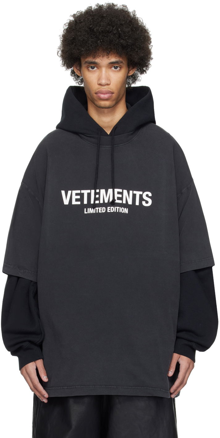 T-shirt VETEMENTS Printed T-Shirt Svart | UE64TR800K