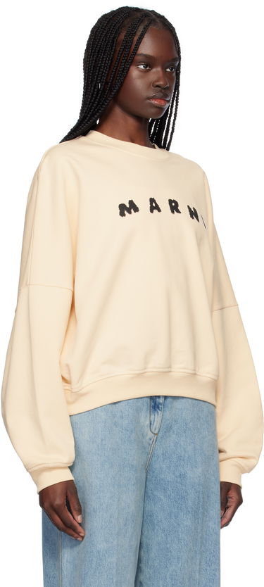 Sweatshirt Marni Marni Crewneck Sweatshirt Beige | FLJE0185P7 USCX43, 1