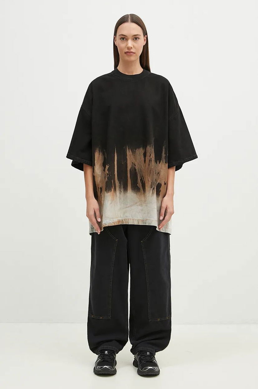 T-shirt Rick Owens Tommy T Graphic T-Shirt Svart | DS02D2203.BSUN