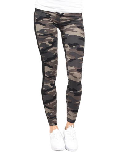 Byxor och jeans Urban Classics Ladies Camo Stripe Leggings Grå | TB1530 Grey