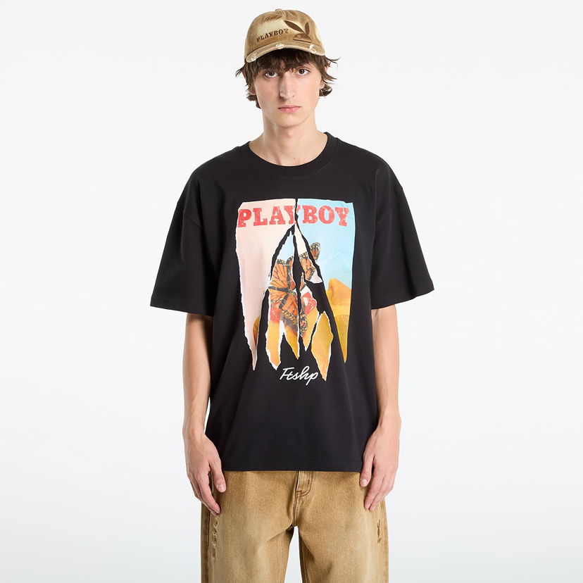 T-shirt Footshop Playboy x FTSHP Butterfly Covers Tee UNISEX Black Svart | FTSHP_527