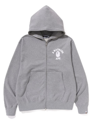 Sweatshirt BAPE College Relaxed Fit Full Zip Hoodie Grå | 1J30-115-018