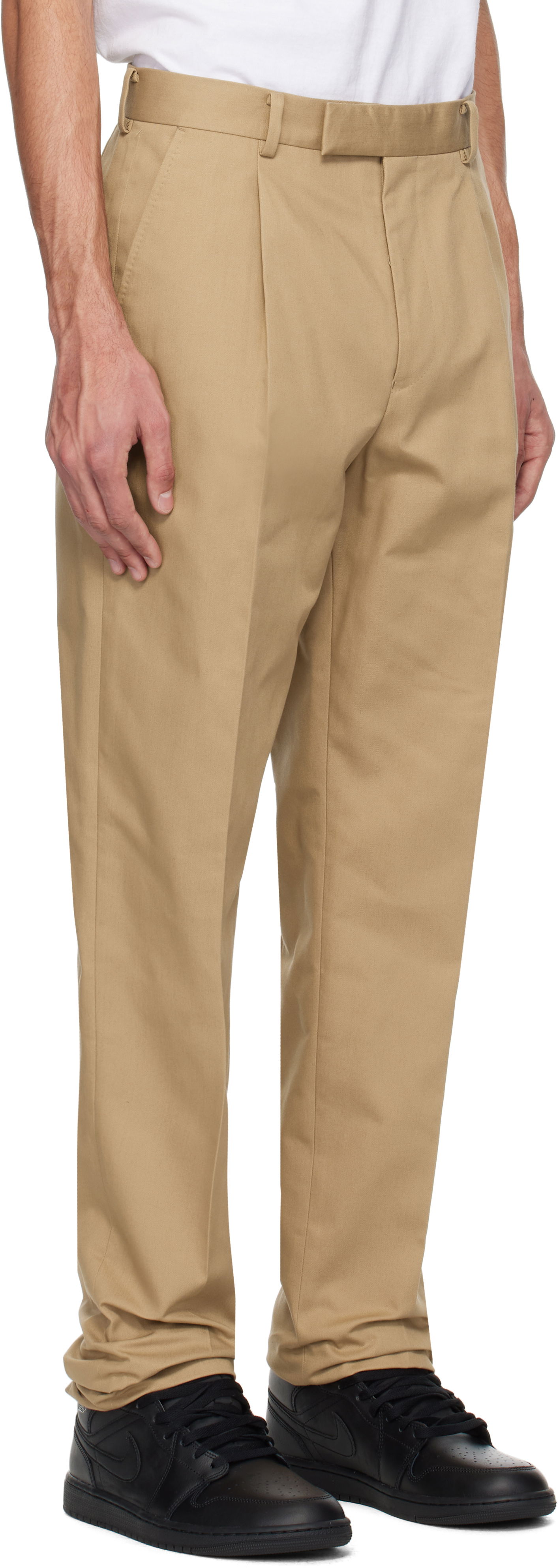 Byxor WACKO MARIA WACKO MARIA Pleated Trousers Beige | 25SSE-WMP-TR01, 1