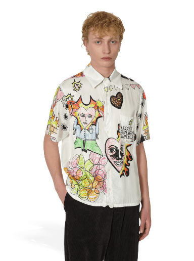 Skjorta PACCBET Drawings Shirt Vit | PACC12B005 2