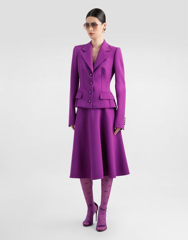 Jacka Dolce & Gabbana Dolce & Gabbana Double Crepe Fitted Blazer Purpur | F27DSTGDC9HF0571, 1