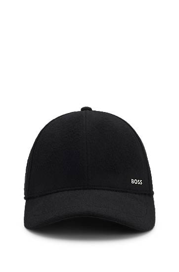 Keps BOSS Wool-silk cap with twill lining Svart | 50550616