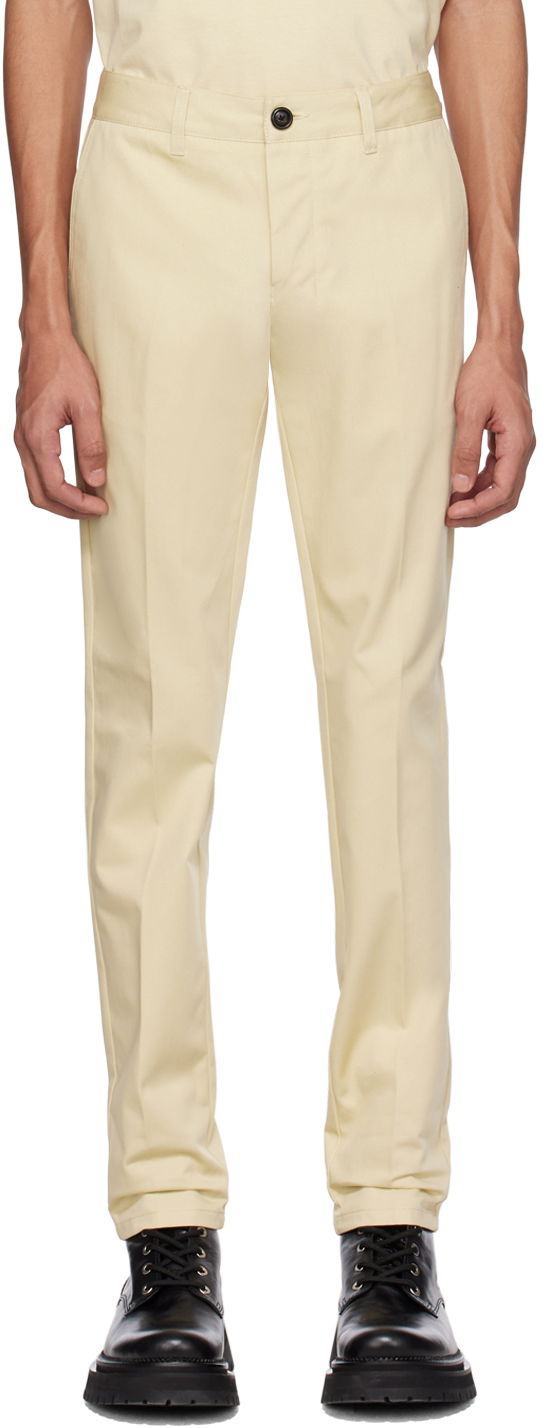 Byxor AMI Straight-Fit Trousers Beige | HTR619.CO0020, 0