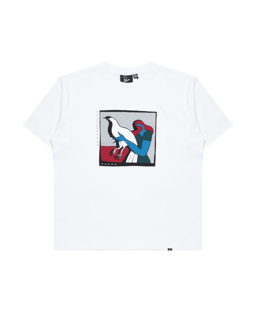 T-shirt By Parra Parra Chicken Heads Graphic T-Shirt Vit | 53301