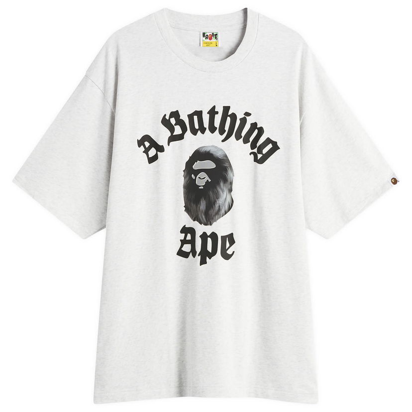 T-shirt BAPE A Bathing Ape Gothic College T-Shirt Grå | 001TEL801330M-GRY