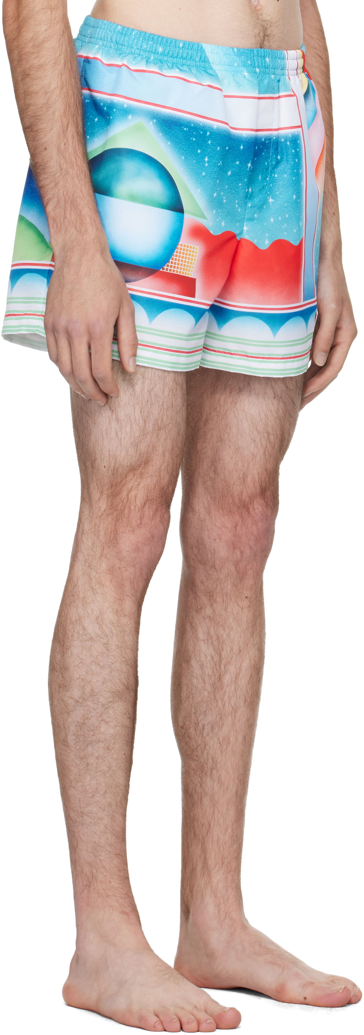 Badkläder Casablanca Casablanca Galaxy Court Swim Shorts Flerfärgad | MPF25-TR-032-02, 1