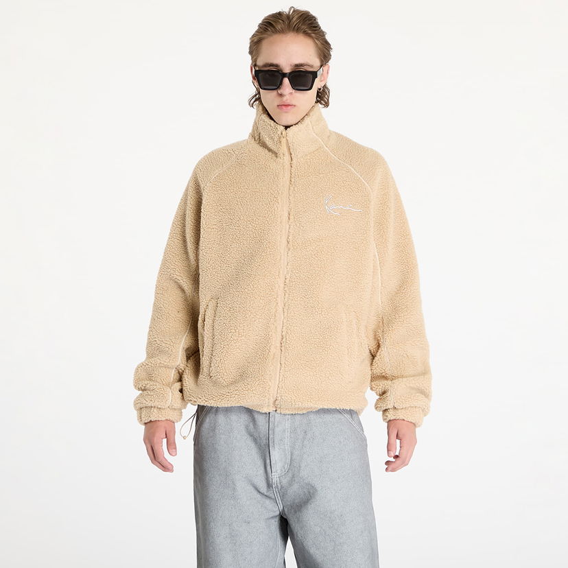 Jacka Karl Kani Jacket Metal Signature Teddy Jacket Sand/ Light Sand S Beige | 60780007
