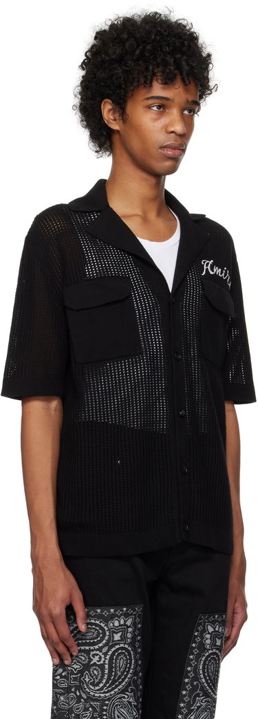 Skjorta AMIRI AMIRI Mesh Knitted Shirt Vit | AMKNIR1011, 4