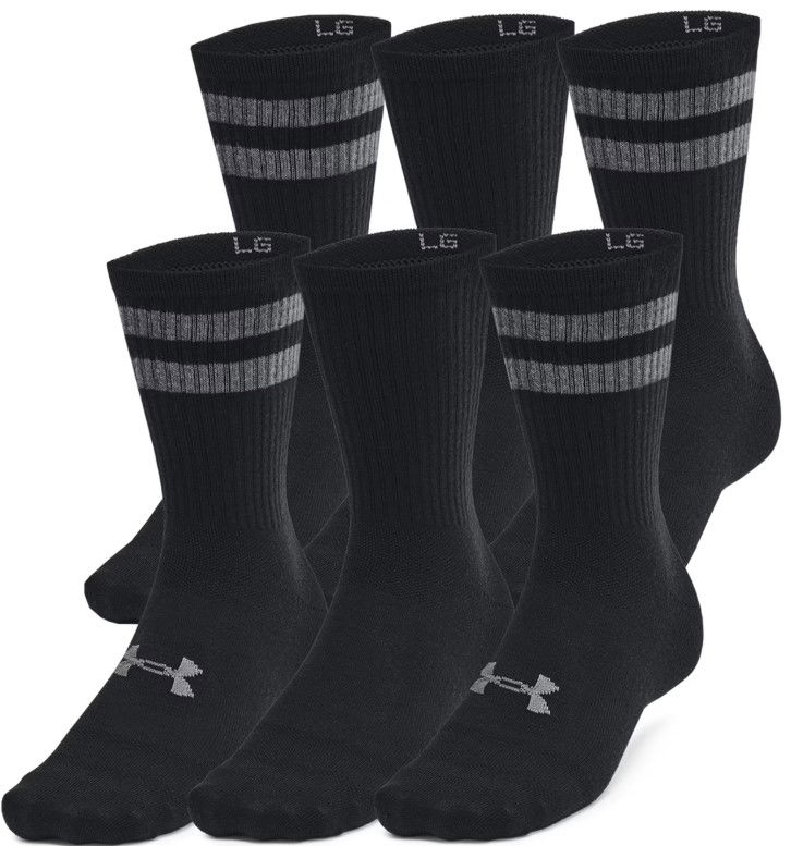 Strumpor Under Armour 6 Pack Essential Crew Socks Svart | 1387058-001