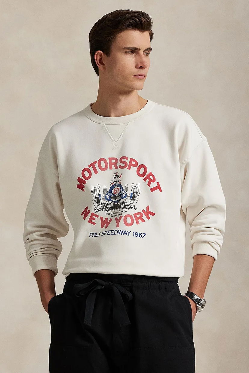 Sweatshirt Polo by Ralph Lauren Polo Ralph Lauren Long Sleeve Motorsport Graphic Sweatshirt Vit | 710972336
