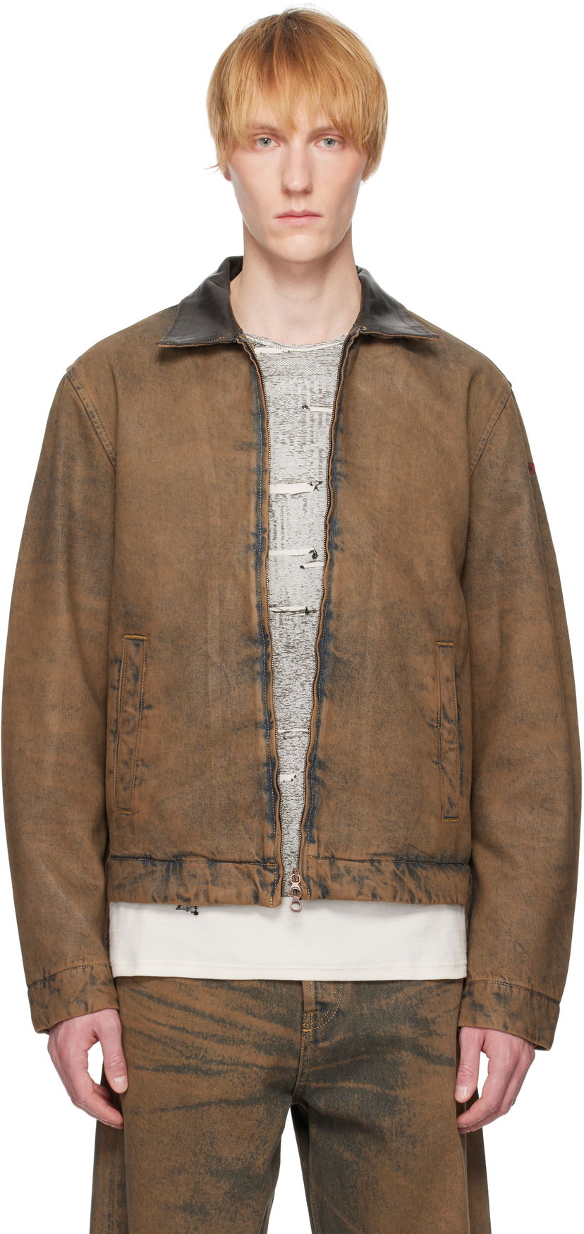Jacka Diesel Diesel D-Rohe-S Denim Jacket Brun | A16845-09K82-01