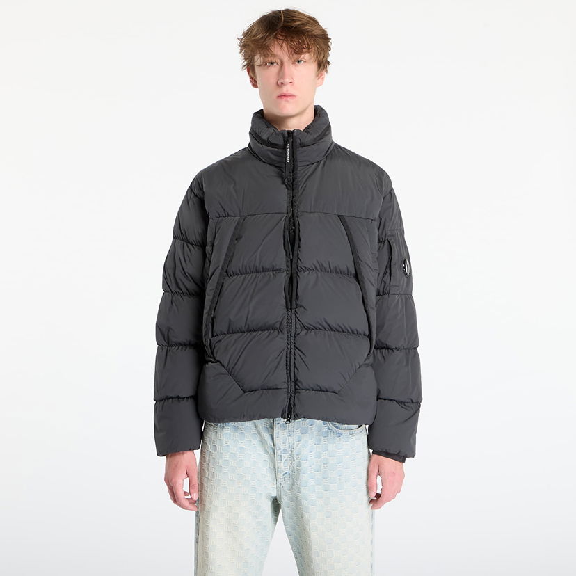 Pufferjacka C.P. Company Nycra-R Hooded Down Jacket Dark Shadow Grey Grå | 19CMOW239A005864G-978