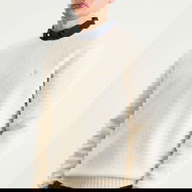 Sweater Polo by Ralph Lauren Brushed Shetland Knit Jumper Vit | 710918805509-NAT, 5