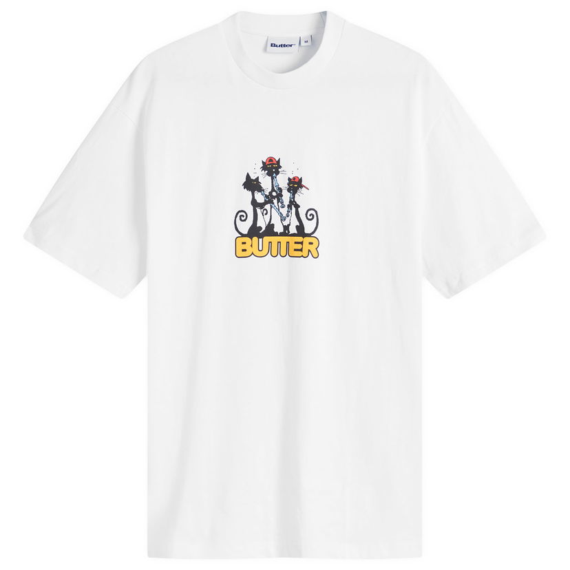 T-shirt Butter Goods White Graphic T-Shirt Size Large Vit | BGQ4240260-WHT